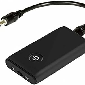 Transmetteur Bluetooth 5.0 Émetteur et Récepteur Adaptateur, Bluetooth 2 en 1 Adaptateur, Jack 3,5mm APTX et USB, Compatible avec TV/PC/Système Stéréo/Maiso